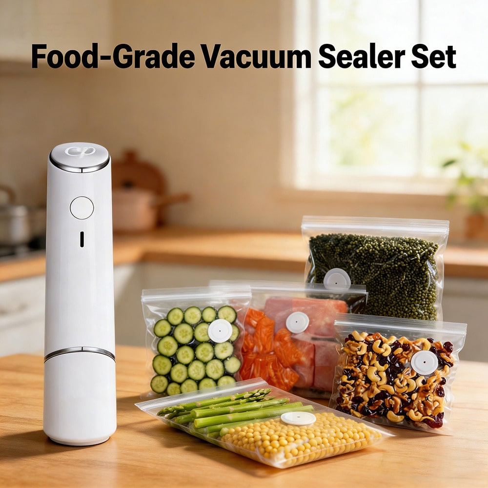 Meal Prep Vacuum Sealer - 30 Sacos a Vácuo Reutilizáveis +