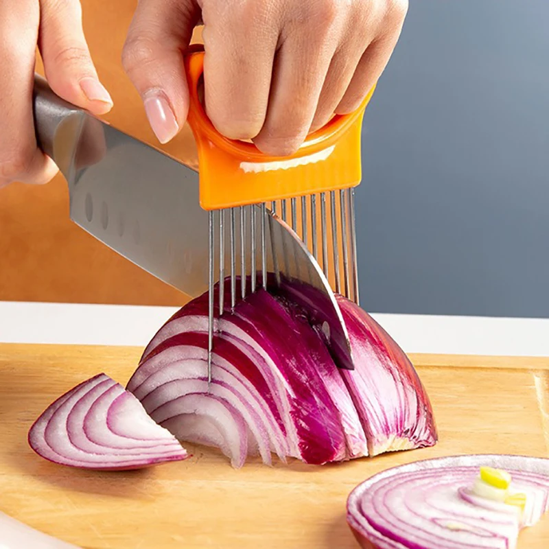 Onion Holder Slicer - Suporte Colorido para Cortador de Cebola,