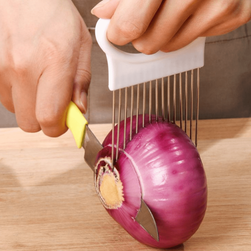 Onion Holder Slicer - 1/4PC Agulha de Cebola de Aço