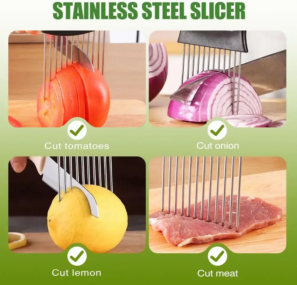 Onion Holder Slicer - Suporte para Cortar Cebola, Suporte Cortador