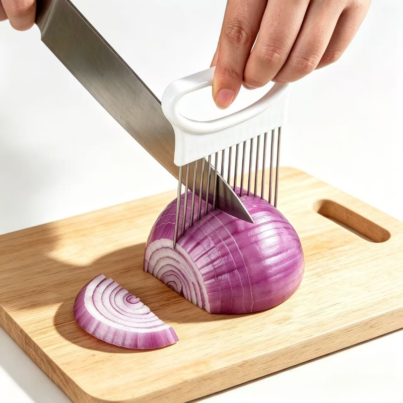 Onion Holder Slicer - Corte Cebolas Sem Esforço com Este