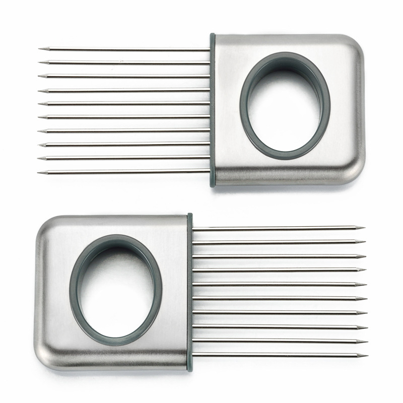 Agulhas de cebola em aço inoxi - Onion Holder Slicer avaliação e preço