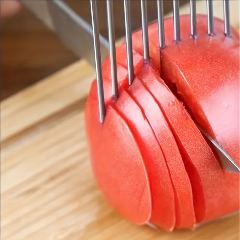 1/4PC Agulha de Cebola de Aço  - Onion Holder Slicer avaliação e preço
