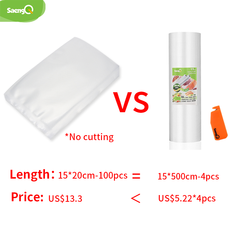 SaengQ Sacos de vácuo de cozin - Meal Prep Vacuum Sealer avaliação e preço